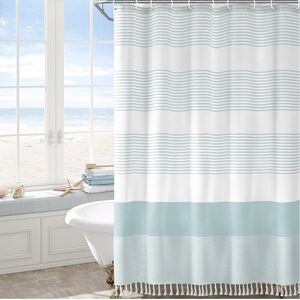 Beach theme shower curtain